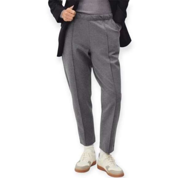 Everlane The Dream Pants Tapered Ankle Pant Heathered Charcoal Gray Medium - Picture 1 of 16
